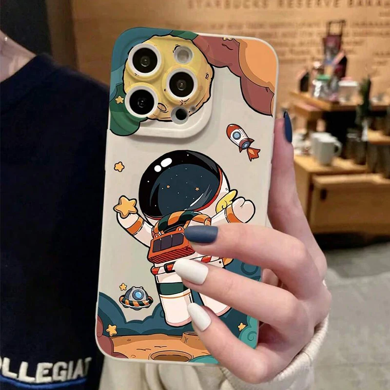 Cartoon Astronaut Phone Case – Stylish and Durable Protective Cover