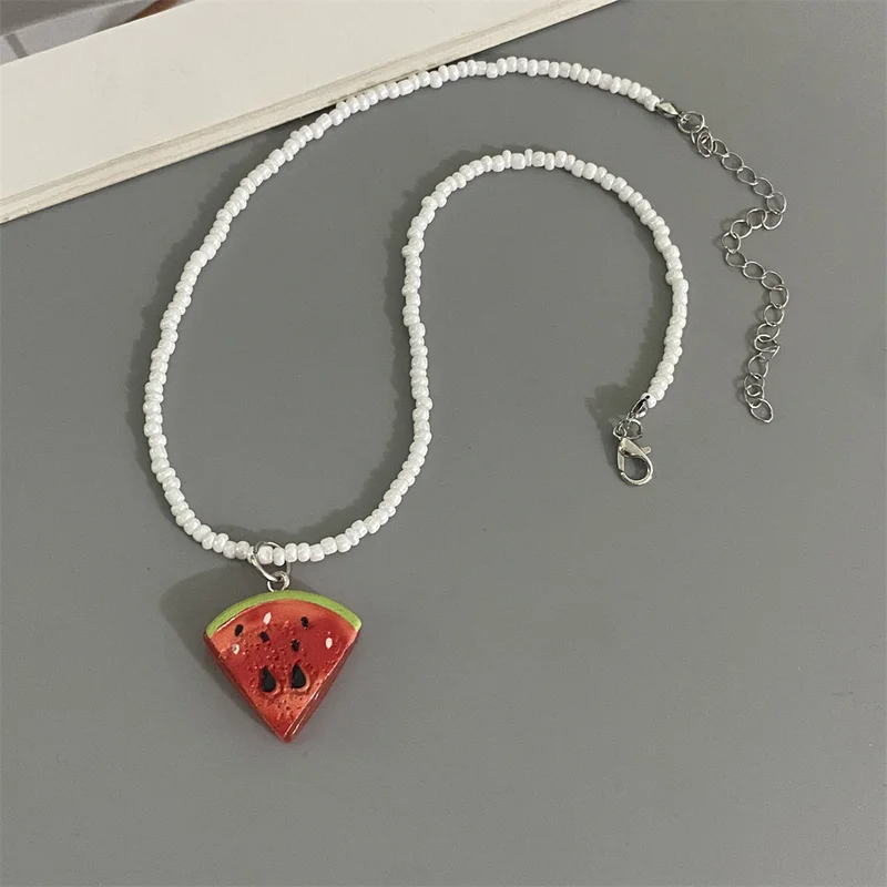 Various Fruit Pendant Necklace for Girl Women Handmade