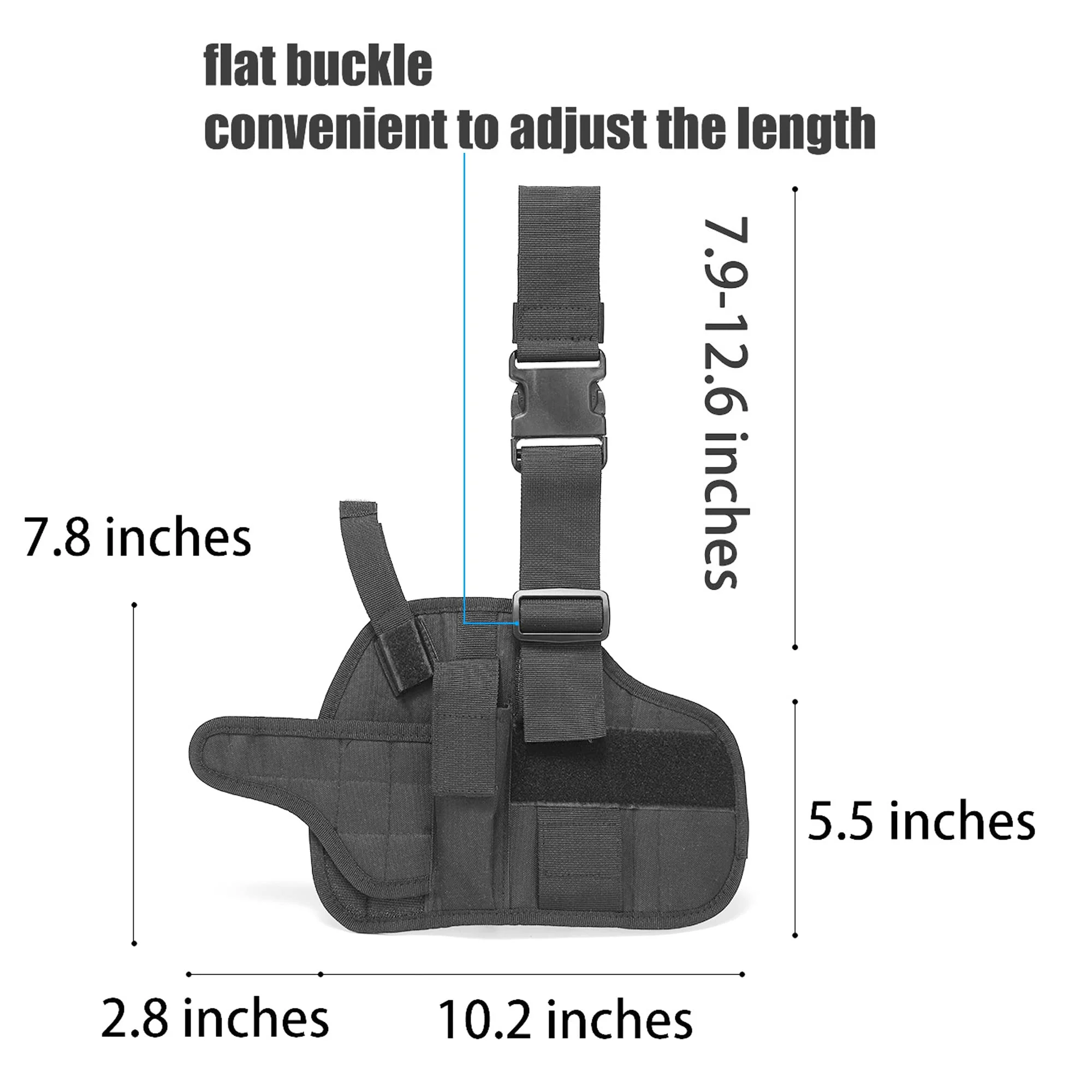 Drop Leg Holster, Thigh Gun Holsters for Men Women, Airsoft Pistol Holster for Left Handed with Magazine Pouch