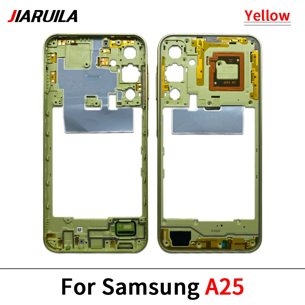 삼성 A06 A25 M35 M54 A16 A34 5G용 새 하우징 중간 프레임 베젤 중간 플레이트 커버 부품