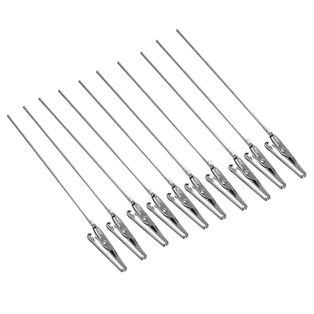 

50pcs Metal Wire Alligator Clamp Long-Tailed Long Long Alligator Clamp Clasp DIY Photo Memo Clip Holder Photo Display Stand