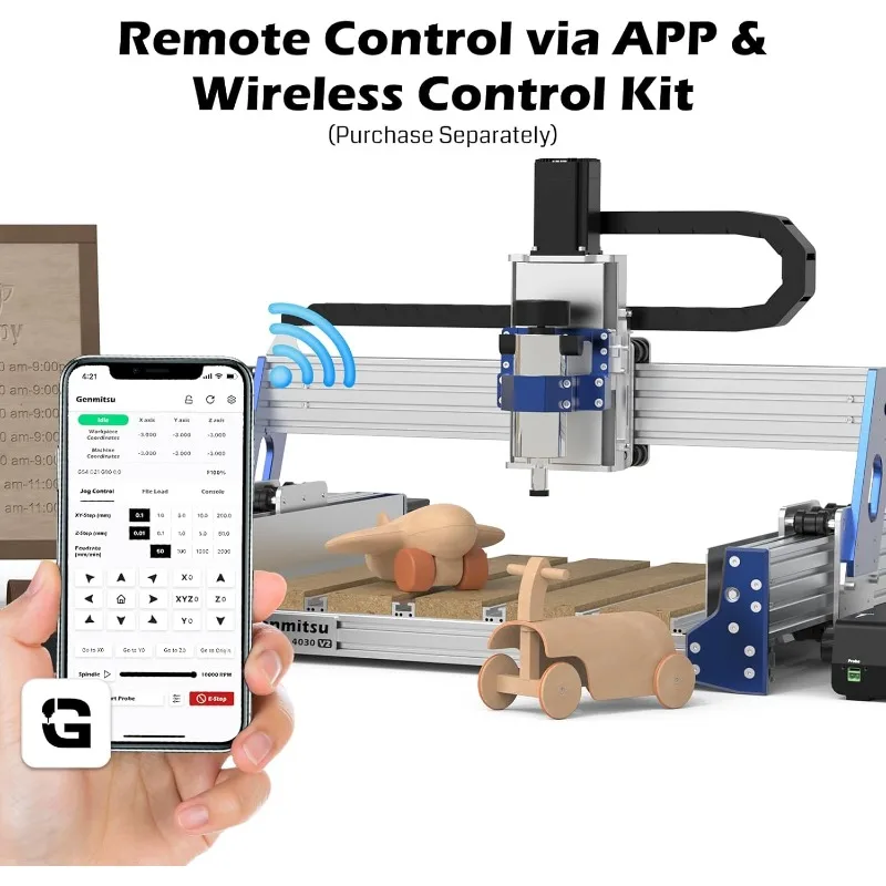 Genmitsu CNC Router Machine PROVerXL 4030 V2, Fast Speed for Wood Metal Acrylic PCB MDF, Upgrade 3 Axis Engraving Machine 2