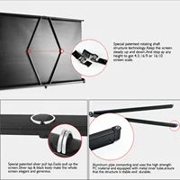 50 Inch 4:3/16:9 Projector Screen Portable HD Projection Screen Foldable Wall Mounted for Home Theater Office Movies - Image 5
