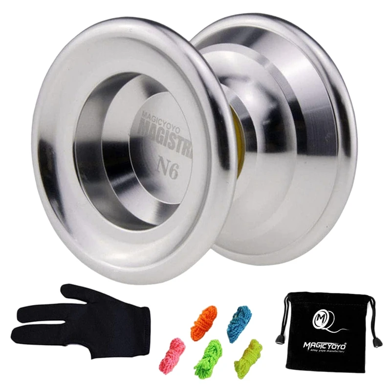 MAGICYOYO Yoyo N6 Magistrate Professional Alloy Yoyo Unresponsive With Bag+5 Strings+Glove