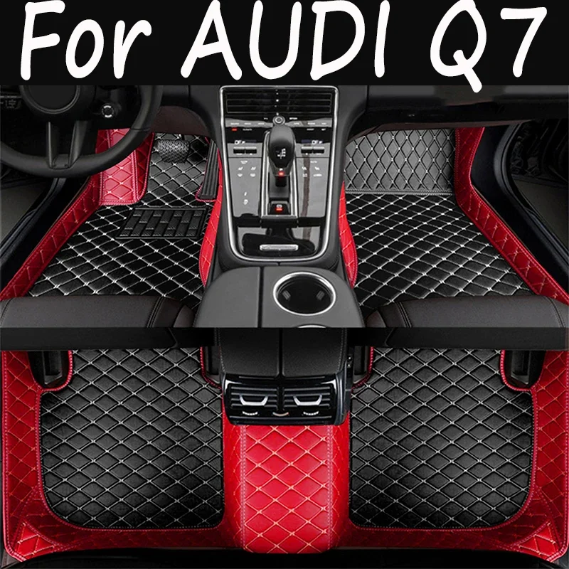 

Автомобильные коврики для AUDI Q7 (семь сидений) 2016 2017 2018, индивидуальные автомобильные подкладки для ног, задняя крышка