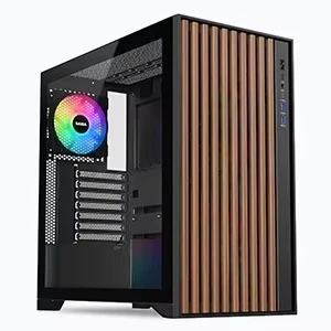 Gabinete de PC para Juegos ATX de Madera, Nuevo Diseño sin Ventilador, Torre para CPU