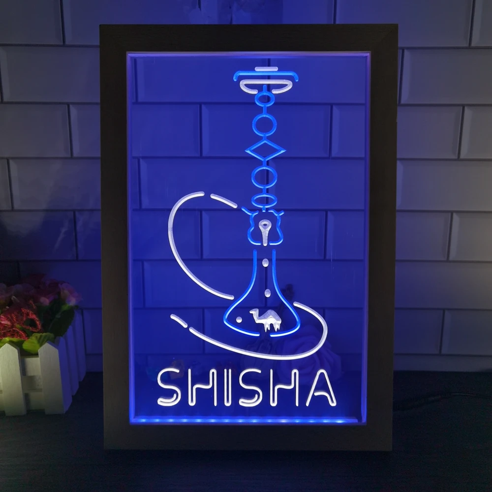 Fish On Hook Fishing Lover Cabin Man Cave Dual Color LED Enseigne