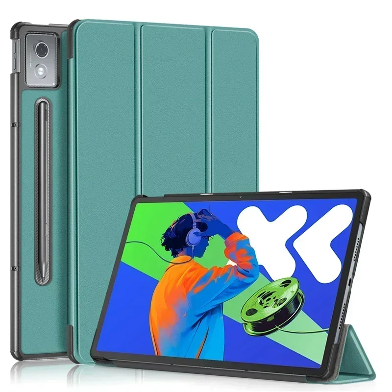 Premium Trifold Magnetic Leather Stand Hard Smart Cover