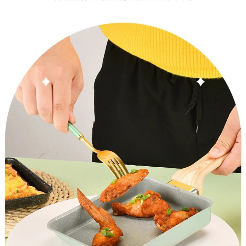 Nonstick Aluminum Japanese Omelette Pan with Detachable Handle