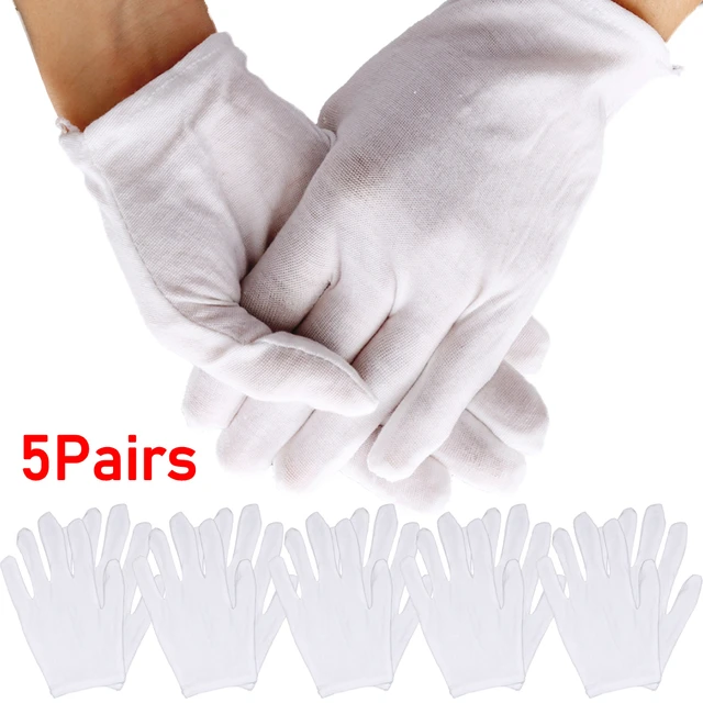 White Work Gloves Bulk for Dry Handling Film SPA Mittens Cotton Ceremonial  High Stretch Gloves Household Cleaning Working Tools - AliExpress