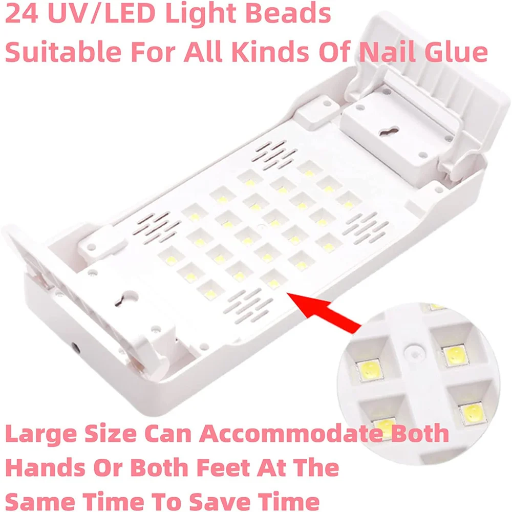 베개 타입 네일 램프, 72W UV 램프, 네일 드라이어, 젤 네일 광택제 경화 LED UV 램프, 3 타이머, 네일에 적합