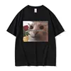Funny I Love You Pookie Cat Graphic Print T Shirts Men Women Cute Kwaii Joke Humor Meme T-shirts Male Casual Oversized Tshirt