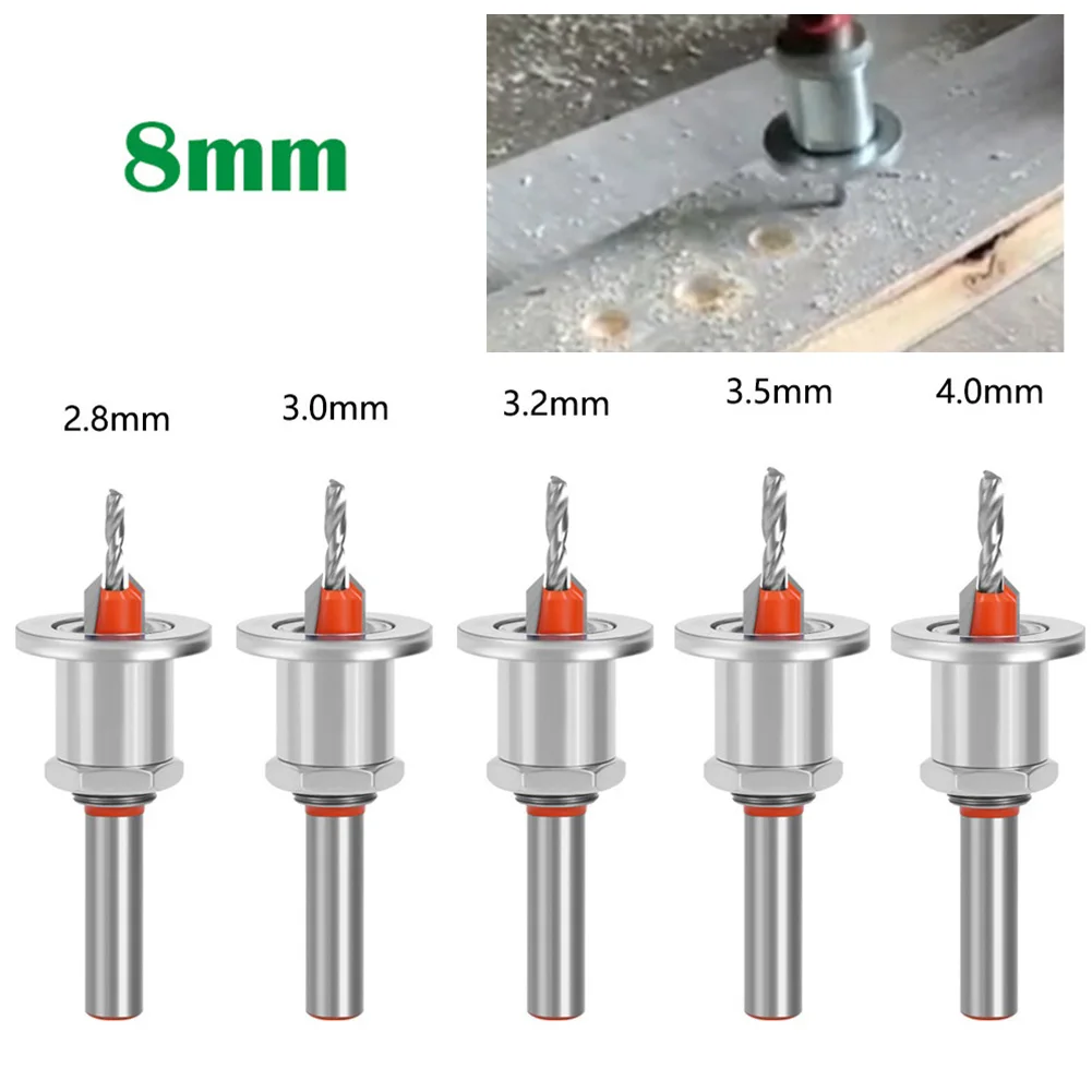 8mm Shank Countersink  Bit Milling Cutter Screw Demolition Hand Making A Drawer Extractor Woodworking Tools Drilling Bit Tools