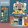 Children Kitchen Toys Furniture Simulation Dinnerware Boys Girls Kids Gift Education Play Tool Electrical Cooking Food Game 1