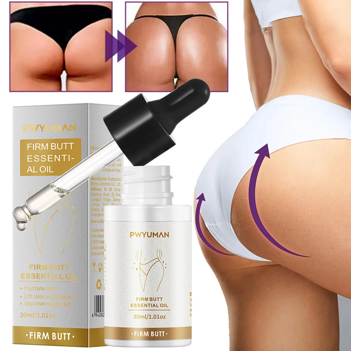 

Natural Buttock Enlargement Oil Effective Butt Lift Up Firming Big Ass Enhance Hip Growth Tighten Shaping Sexy Body Beauty Care