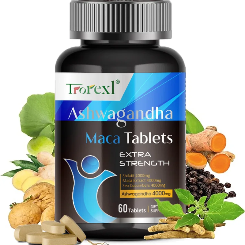 Male Enhancing Supplement Ashwagandha Maca Tablets Energy and Endurance Support Booster for Men