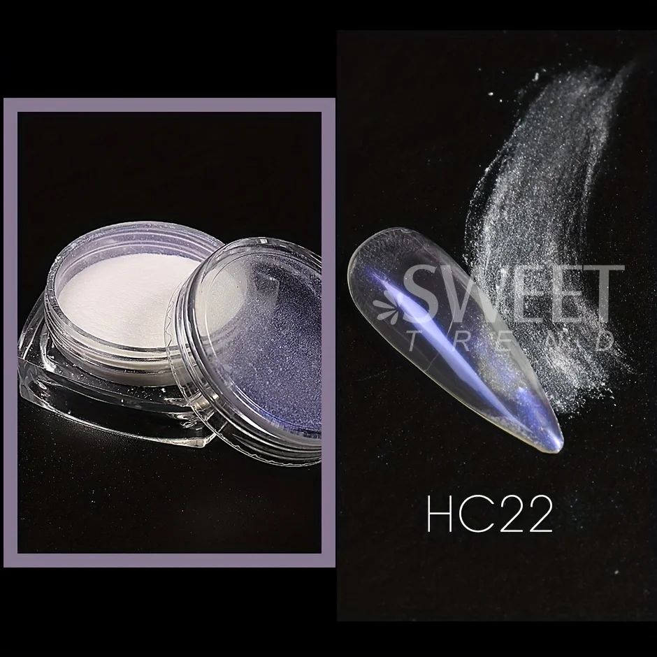 6pcs Aurora Pearl Powder For Nail Art Decorations Holographic Mirror Powder Dust Nail Glitter Rub On Nails Salon Nails Supplies