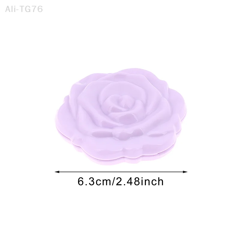 1PCS 레트로 장미 꽃 미니 거울 휴대용 양면 포켓 크기 소형 손 거울 화장품 미용 도구 메이크업
