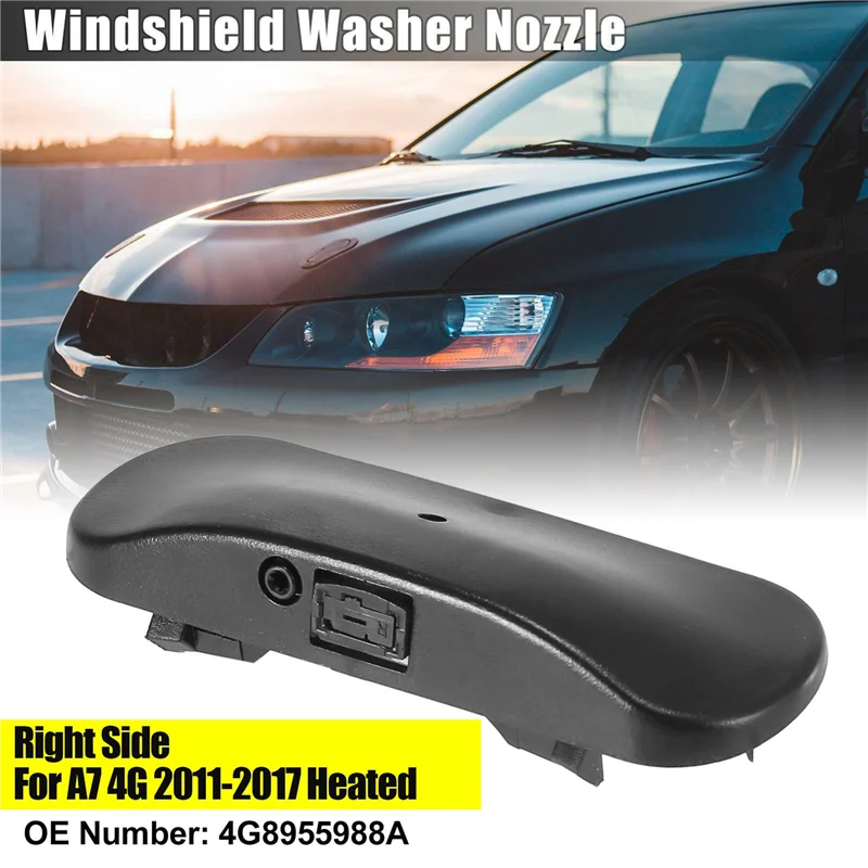 

Right Side Windshield Windscreen Washer Nozzle Spray Jet 4G8955988A for -Audi A7 4G 2011-2017 Heated
