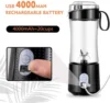 Orange Juicer Blender Machine Black Wireless Fresh Juice Blender Bottle Portable Mini Fast Orange Squeezer Can Blend Ice 4