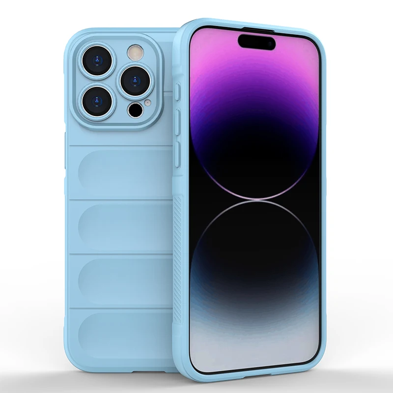 Soft Silicone Shockproof Armor Matte Phone Case with Rubber Bumper Back Cover