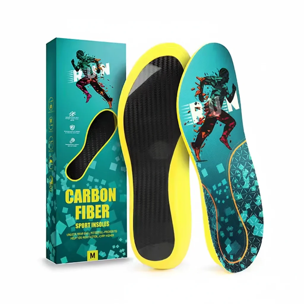 Carbon Fiber Arch Support Insoles for Basketball Sports High Rebound Elastic Insoles Strong Support