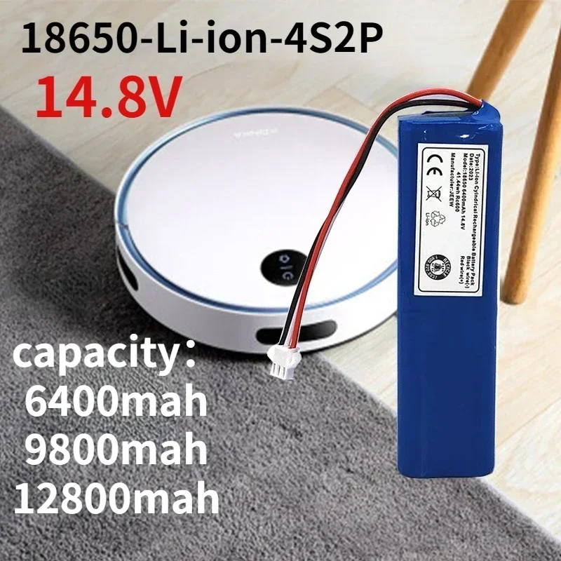 

New 4S2P 14.8V 6400mAh/9800mAh/12800mAh 18650 lithium-ion battery, suitable for V8s X750 Pro robot vacuum cleaner battery