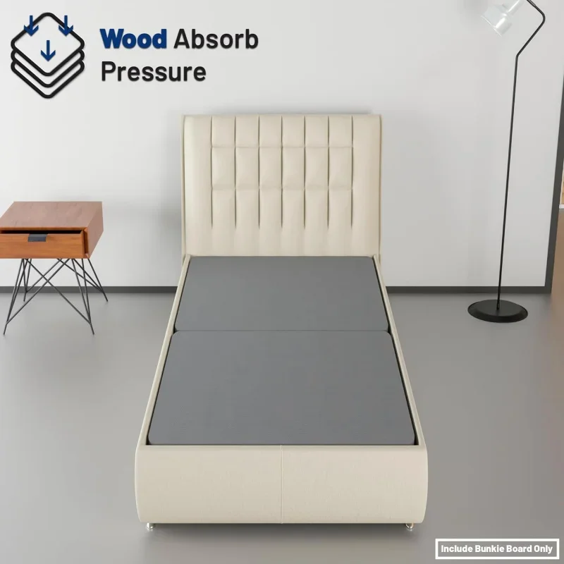 Spinal Solution Wood Split Fully Assembled Bunkie Board for Mattress/Bed Support, Twin, Grey