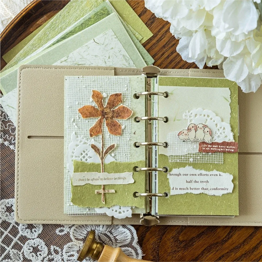 모란디 파스텔 텍스처 스크랩북 데코레이션 페이퍼 장 공예지 메모 패드 DIY 배경 재료 종이