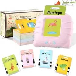 Interactive English Learning Audio Book for Kids: Educational Talking Flash Cards (A Pink set)