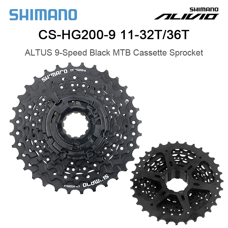 Bicycle Cassette Shimano HG200 9S 11-32T/36T HG20 8S 12-32T MTB Mountain Bike Bicycle Cassette 8/9S Flywheel Crankset Original parts for MTB bike