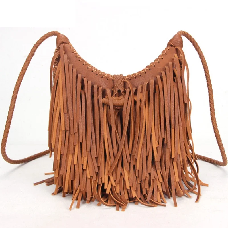 Bohemian Tassel Cotton Woven Vacation Beach Crossbody Bag SX1012 main image 0