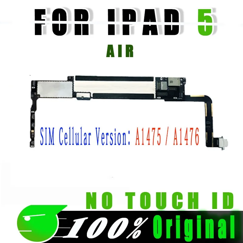 Placa lógica iCloud gratis para iPad 5, 6, Air 1, 2, A1566, A1474, A1475, WIFI, placa base móvil para iPad AIR1, AIR2