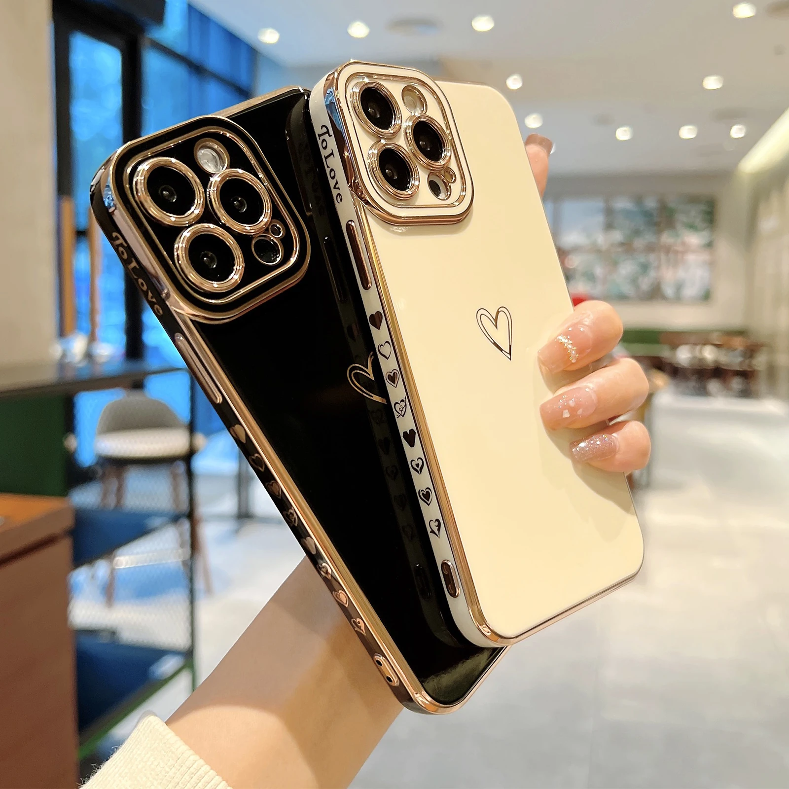 Мягкий чехол с гальваническим покрытием для телефона iPhone 13 12 Pro 11 Max XR XS 7 8 Plus