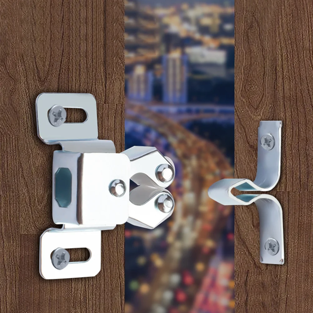 6Pcs Heavy Duty Double Ball Roller Catches Metal Cabinet Latches Cupboard Door Catch Easy to Install and Use magnetic cabinet latches cabinet door latch
