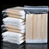 900/100/300pcs Disposable Wooden Micro Bud Swabs Lint Free Eyelash Extension Glue Removing Tools Makeup Mini Brush 1