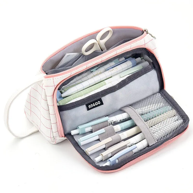 

Large Capacity Pencil Bag Case Pen Pencils Pouch Holder Large Stationery Storage Organizer Office School Supplies for Students