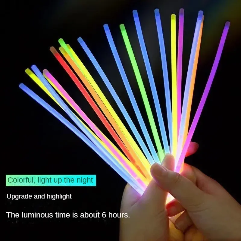Glow Sticks 100pcs Fluorescence Light Glow Party Sticks Bracelets Necklaces Neon Wedding Party Glow Sticks Bright Colorful Stick