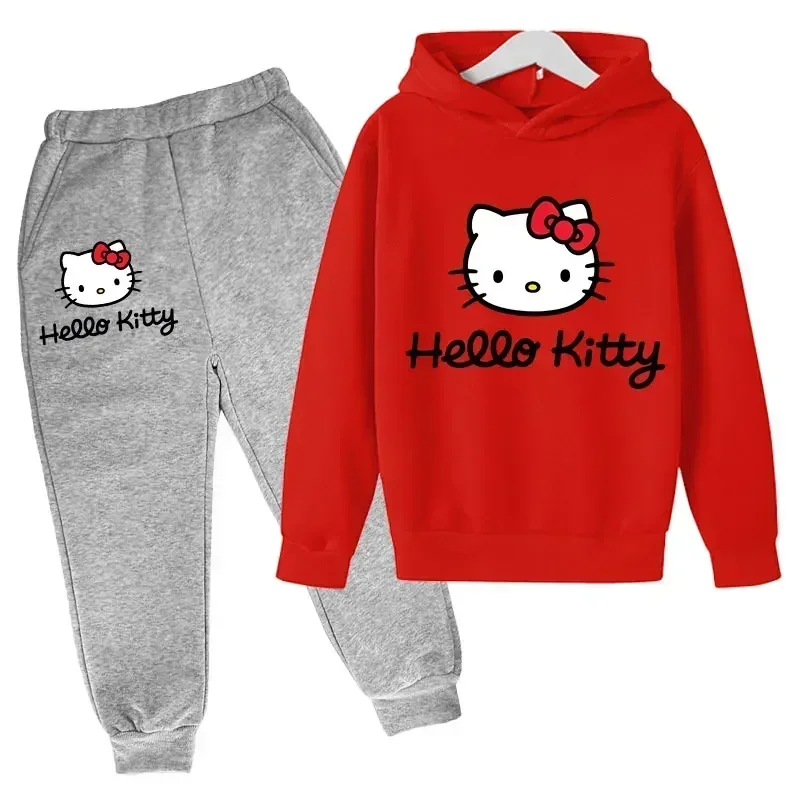 thumbnail image 1 of Conjunto de sudadera y pantalones para niño y niña, primavera y otoño, sudadera holgada, chándal, ropa para niño de 4 a 14 años, 1 of 5