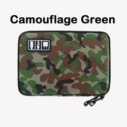 Compact Digital Storage Bag for Electronics Accessories and Travel Essentials (Camo Green)