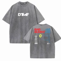 Bad Bunny Debi Tirar Mas Fotos Vintage Summer O-Neck Short Sleeve Cotton T-Shirts 2