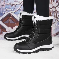 Snow Boots Man Platform Boots Non-slip Man Winter Shoes Fur Warm Ankle Boots for Man Wedges Waterproof Thigh High Boots