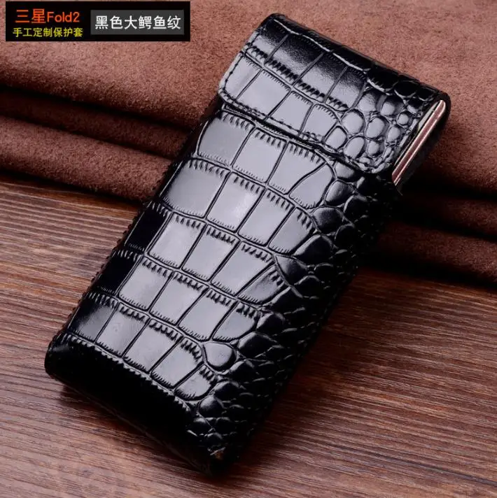 Custodia In Vera Pelle Per Samsung Gaxlay Z Fold 2 5G Flip Case Cover Per Samsung Z Fold 2 Fold2 Custodia In Vera Pelle Flip Phone