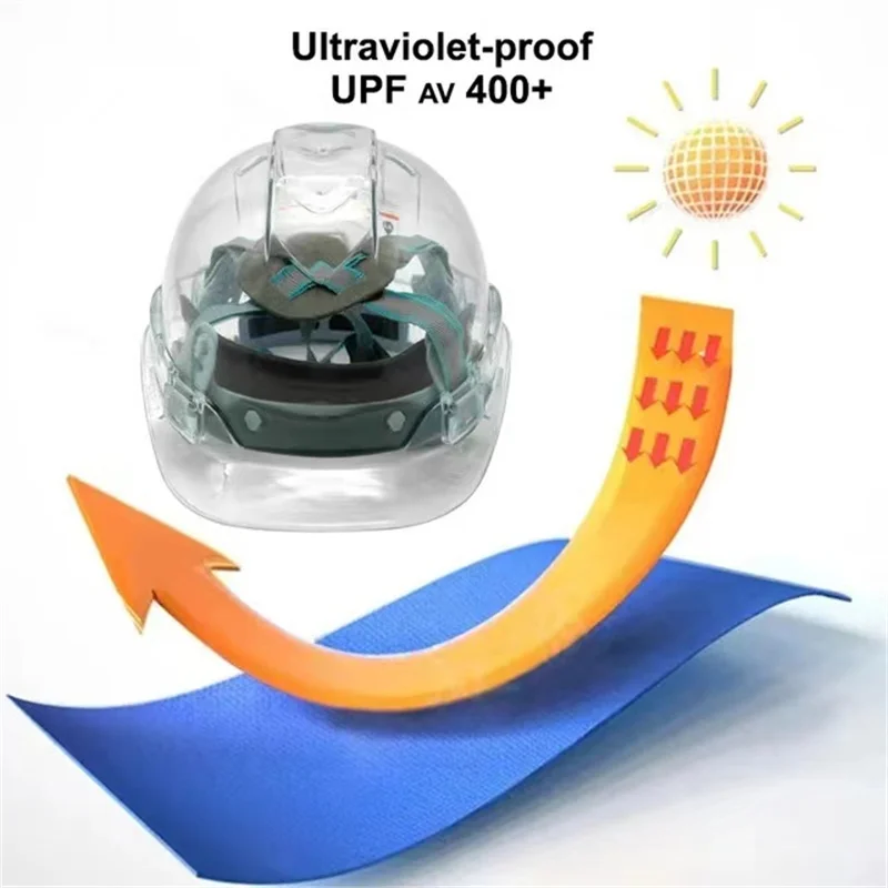 Transparent Safety Helmet Vented Cooling Lightweight Construction Helmet Sports Climbing Steeplejack Hard Cap Peak View