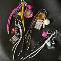 Personalized Baseball Car Keychain Creative Trendy Bag Decoration Pendant Trendy Letters Handmade Couple Woven Hanging Rope 1