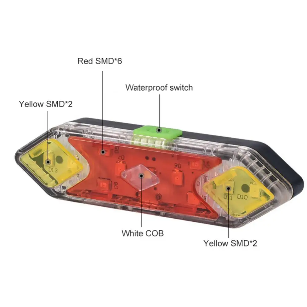 

Riding Tail Light Night Riding Safety Taillights Cycling Equipment Ipx-5 Waterproof Rugged Safe Accessories