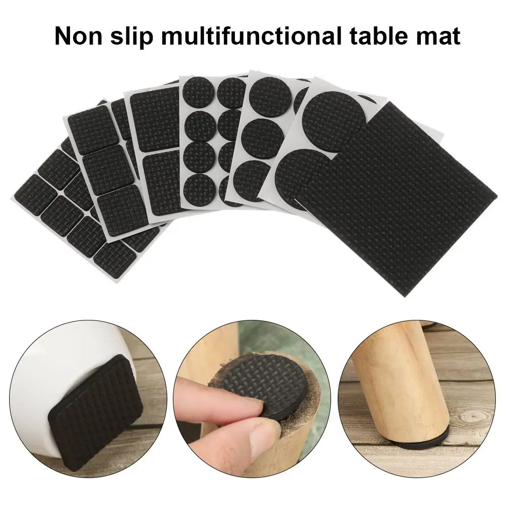 

1/4/9/16PCS Black Foam Furniture Leg Pads Self Adhesive Square Round Table Feet Covers Chair Sofa Anti-slip Mat Floor Protectors