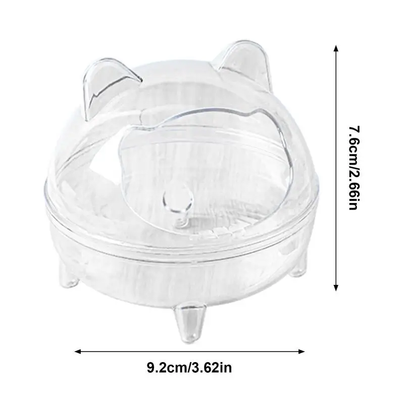 Hamster Sand Bath Container Chinchilla Accessories Golden Bear Bathroom Anti-spill Detachable Fully Transparent Field Of View
