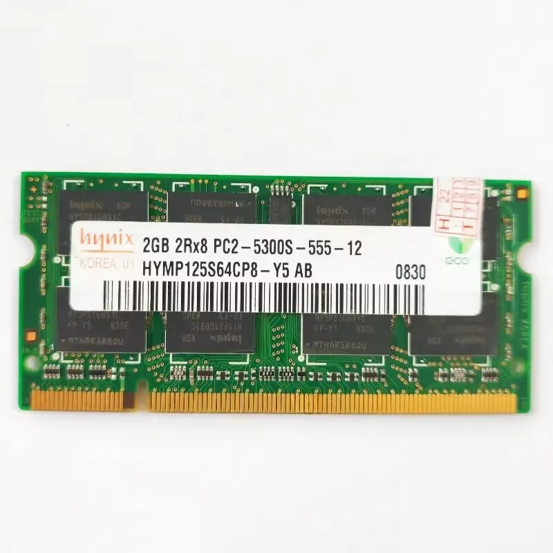 Memória Portátil Ddr2 Rams 2gb 667mhz Ddr2 2gb 2rx8 Pc25300s-55512 Sodimm 1.8v