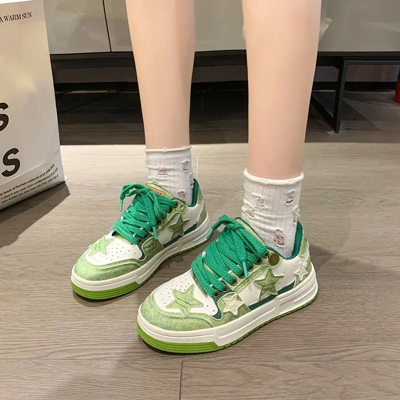 2024 Women Shoes For Men Tennis Star Punk Hip-hop Skateboard Fashion Male Sneakers Couples Outdoor Sports Casual